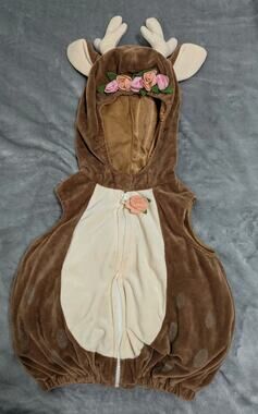 Going Wild Baby Girl's Baby Deer Halloween Costume Soft Plush Velour 3-6 Mo